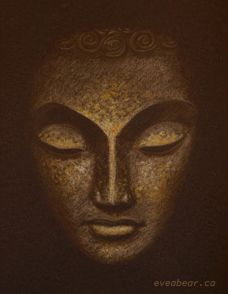 Bouddha, pastel