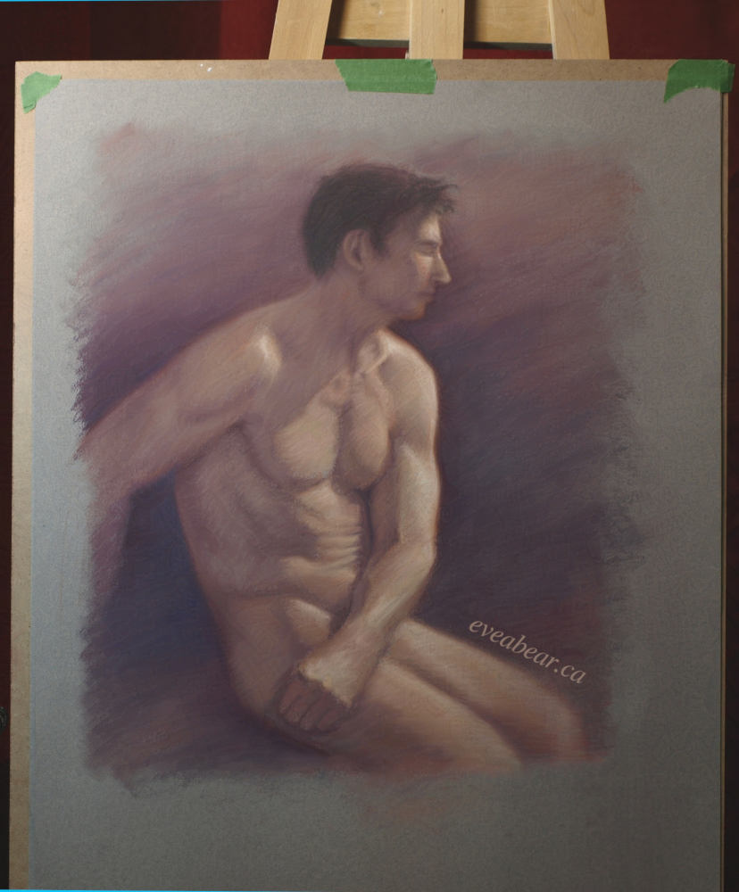 Human Figure, Pastel, from life