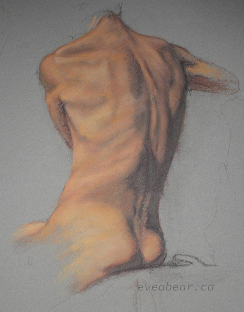 Human Figure, Pastel, from life